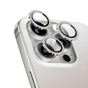 Película câmera em aro, iPhone 15 Pro/15 Ultra, iPlace, Preto